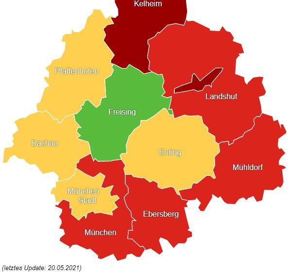 FS-live: Der Landkreis Freising ist wieder GRÜN (Landkreis Freising)