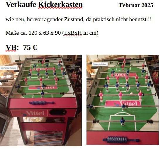 Kicker- Kasten