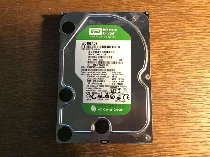 Festplatte 1TB Western Digital WD10EADS formatiert