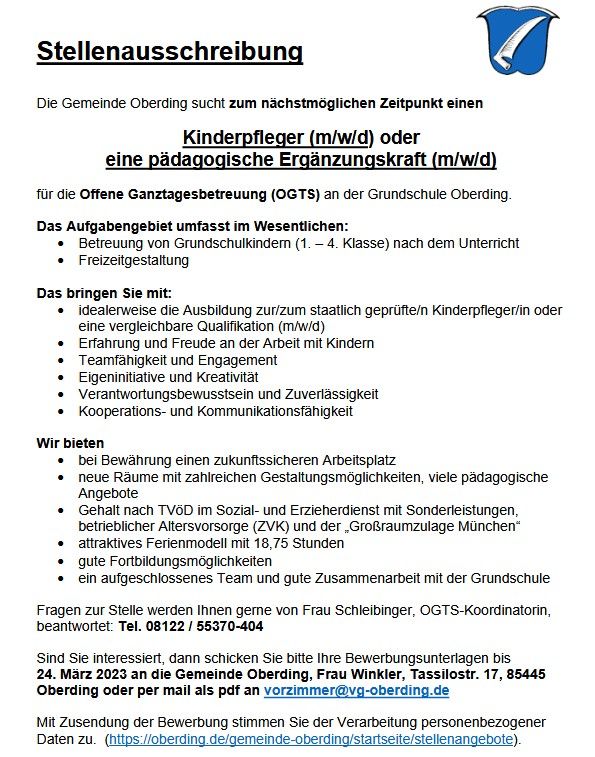<a href="https://www.oberding.de/gemeinde-oberding/startseite/stellenangebote" target="_blank">mehr Informationen...</a>