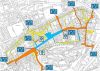 Schematische Darstellung der geplanten Verkehrsführung im Bereich der Innenstadt ab voraussichtlich 11. Dezember 2023.